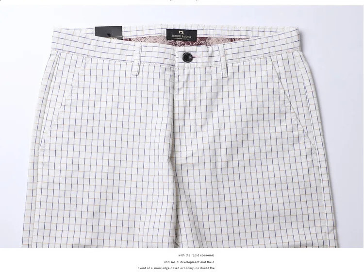 Thin Summer Plaid Pants Men Straight Skinny Korea Style Clothes Men Pants White Office Dress Trousers for Male 240824