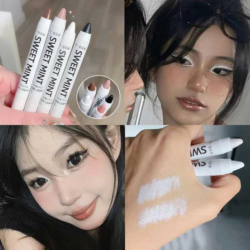 White Eyeliner Multicolour Shiny Glitter Eyeshadow Pencils Eye Tip Brightening Waterproof High-gloss Silkworm Pen Eye Makeup Y240813