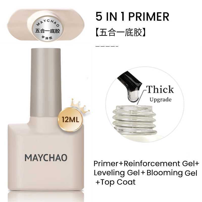 MAYCHAO 12ml No Wipe Top Coat Base Coat Primer UV LED Nail Gel Polish Reinforcement Gel Soak Off Semi Permanent Nail Art VarnishM240814