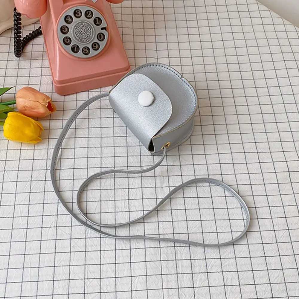 Childrens cross body bag PU leather solid color chain wallet shoulder bag Korean style mini cute handbag W240813
