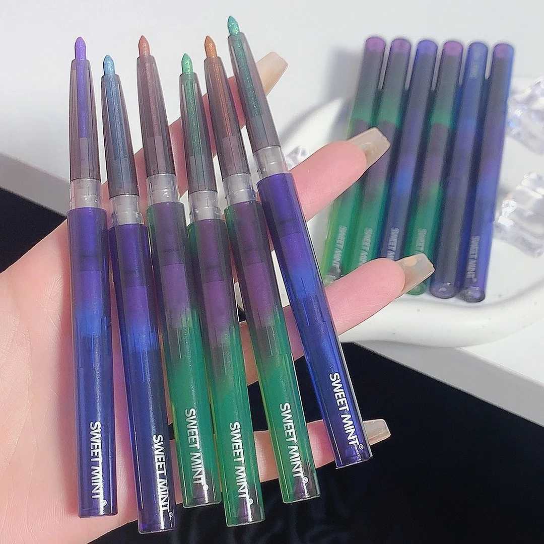 Shiny Chameleon Eyeliner Pencil Green Gold Purple Glitter Eye Shadow Lying Silkworm Pen Waterproof Beauty Cosmetics Women Makeup Y240813