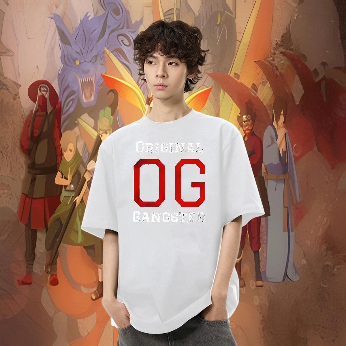 Cool Men Clothes T-Shirt Hip Hop Street 230g 100% Cotton Graphic Short Sleeve Soft letter T Shirt For Man DIY Customized Tees