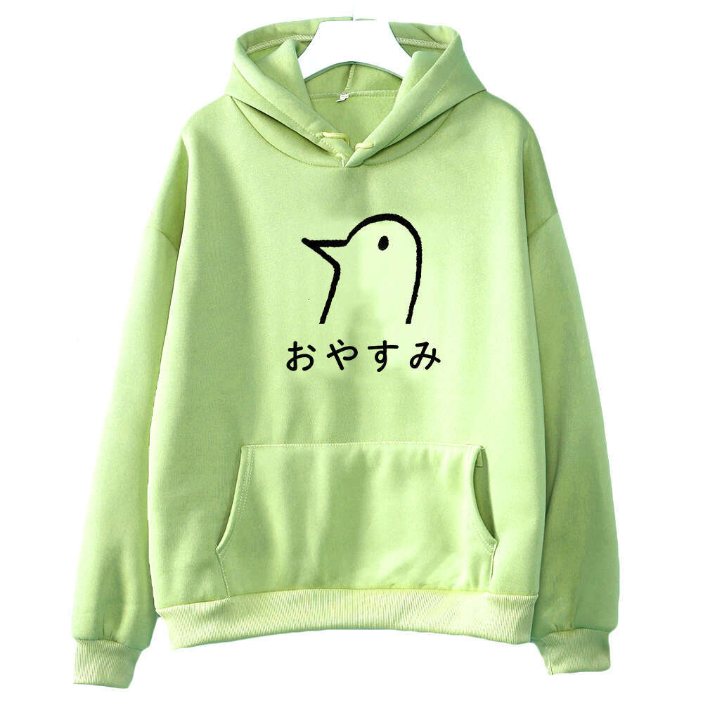 Punpun Oyasumi Duck Graphic Print Plus Size Hoodies Women Sweatshirts Haruku Autumn Winter Warm Pullover Casual Sudaderas
