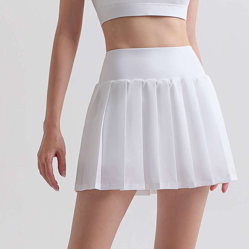 Solid Color Soft Tennis Skort With Pocket Women Sweatwicking Sport Short Skirt Comprehensive Training Fiess Jogging