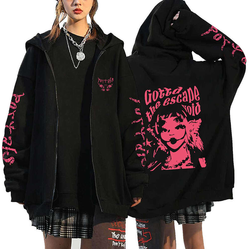 Martinez Melanie Portals Tour Zip Up Hoodies Casual Women Hooded Sweatshirts Popular Trendy Streetwear Zipper Jacket Y2K Coats per