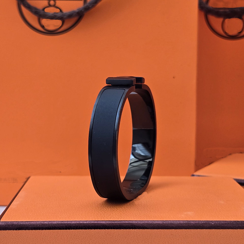 Classic Bracelet 12MM Men's Women's Black Bracelet Electroplated 18k Gold Bracelet Wide Women's Designer Jewellery Size 17/19