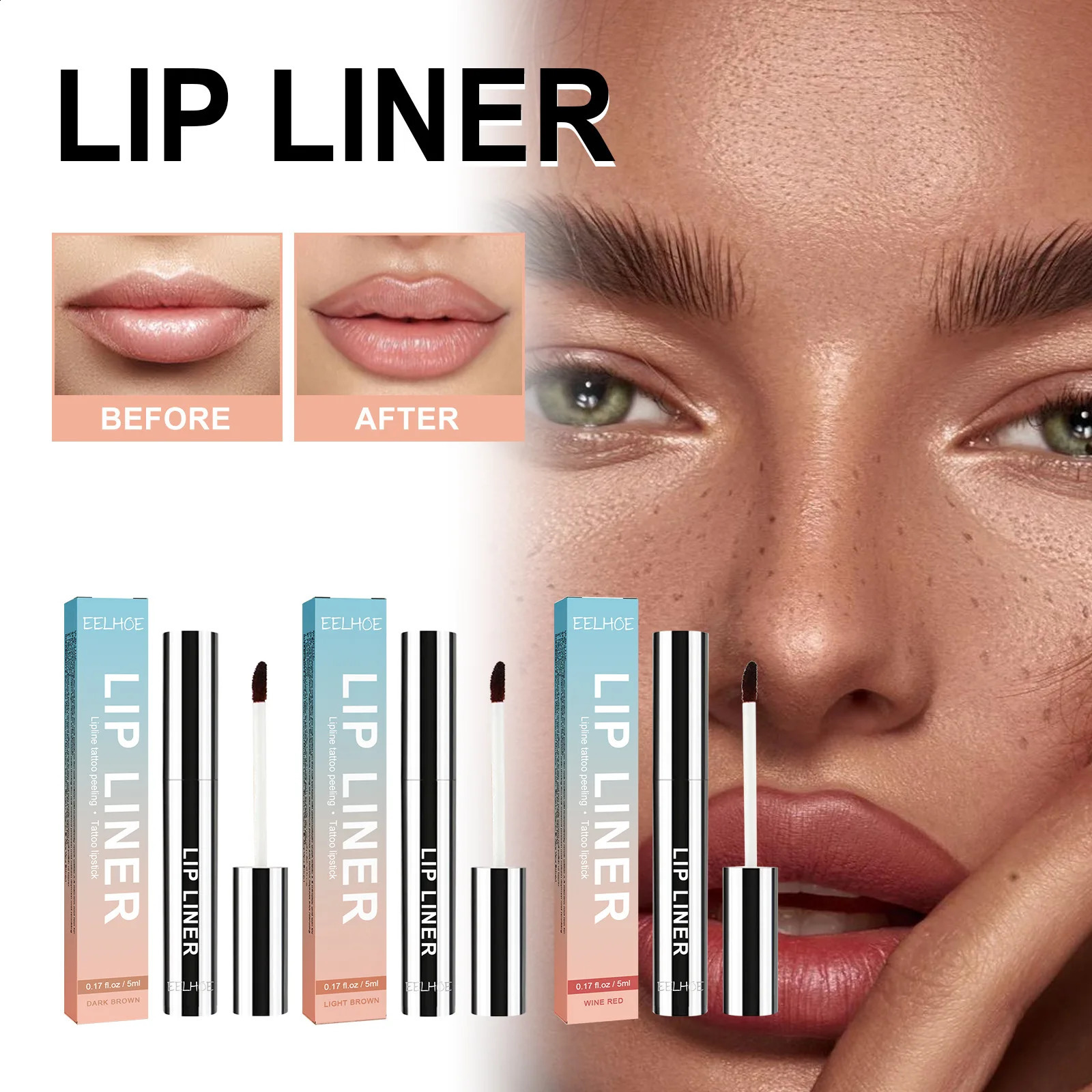 3 Colors Peel Off Lip Liner Tattoo Waterproof Long Lasting Matte Velvet Lip Tint Sexy Red Contour Lips Make Up Cosmetics 240814