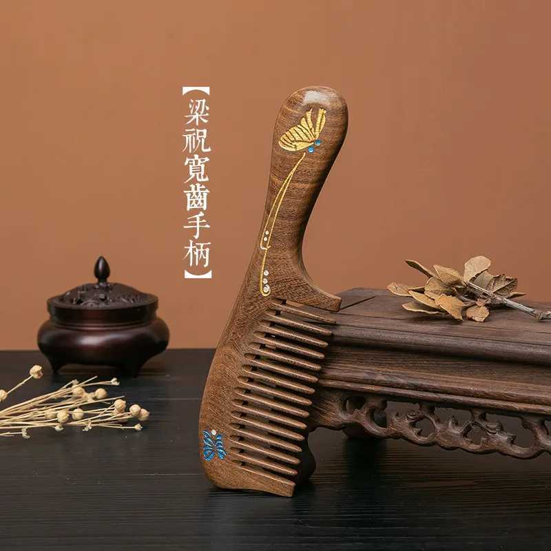 Natural Sandalwood Comb Wood Sand Dragon Waist Fragrance Anti static Long and Wide Teeth Corner Removal Home Massage Hair Tools for Women 2014New W240