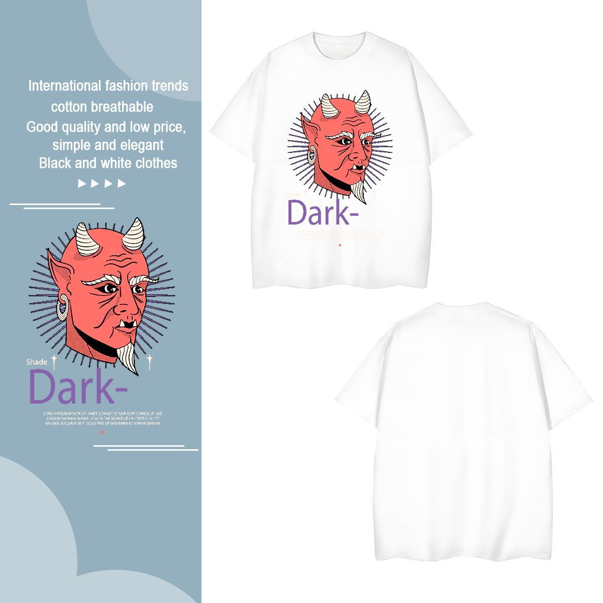 Mens T Shirts 100% Cotton 230g portrait Casual Short Sleeve Soft Skull Tshirt for Man Woman Designer Fashion Brand Tops