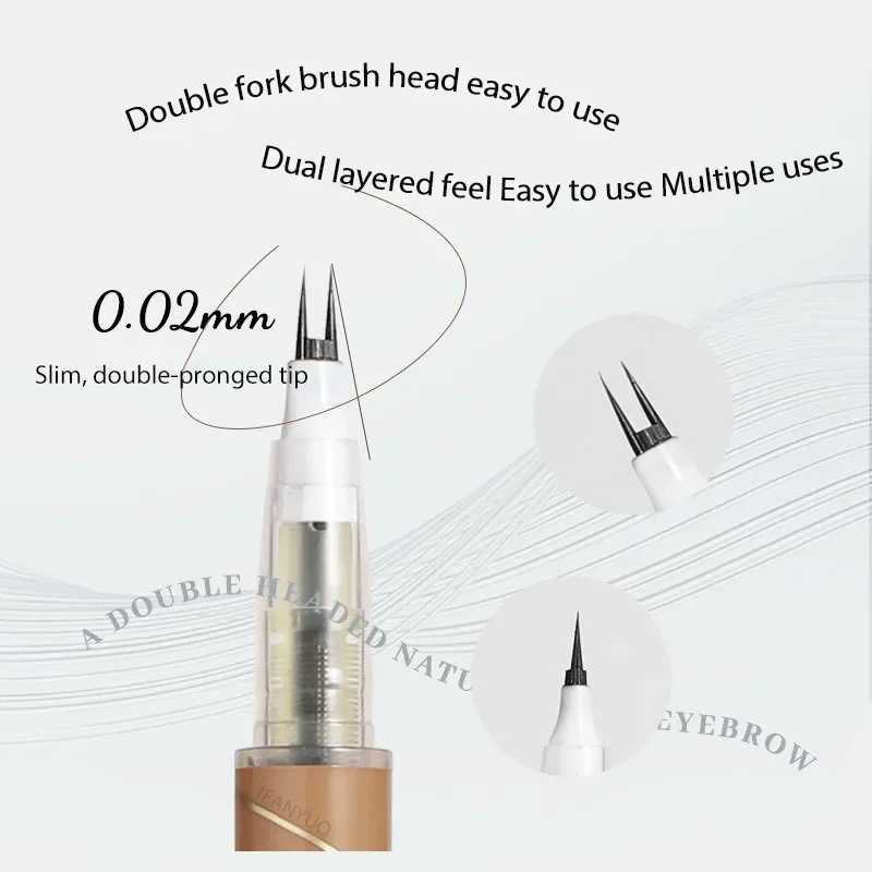 New Lower Eyelash Pencil Two Claw Liquid Eyeliner Waterproof Sweatproof Ultra-thin Quick Dry Eyebrow Lying Silkworm Pen Cosmetic Y240813
