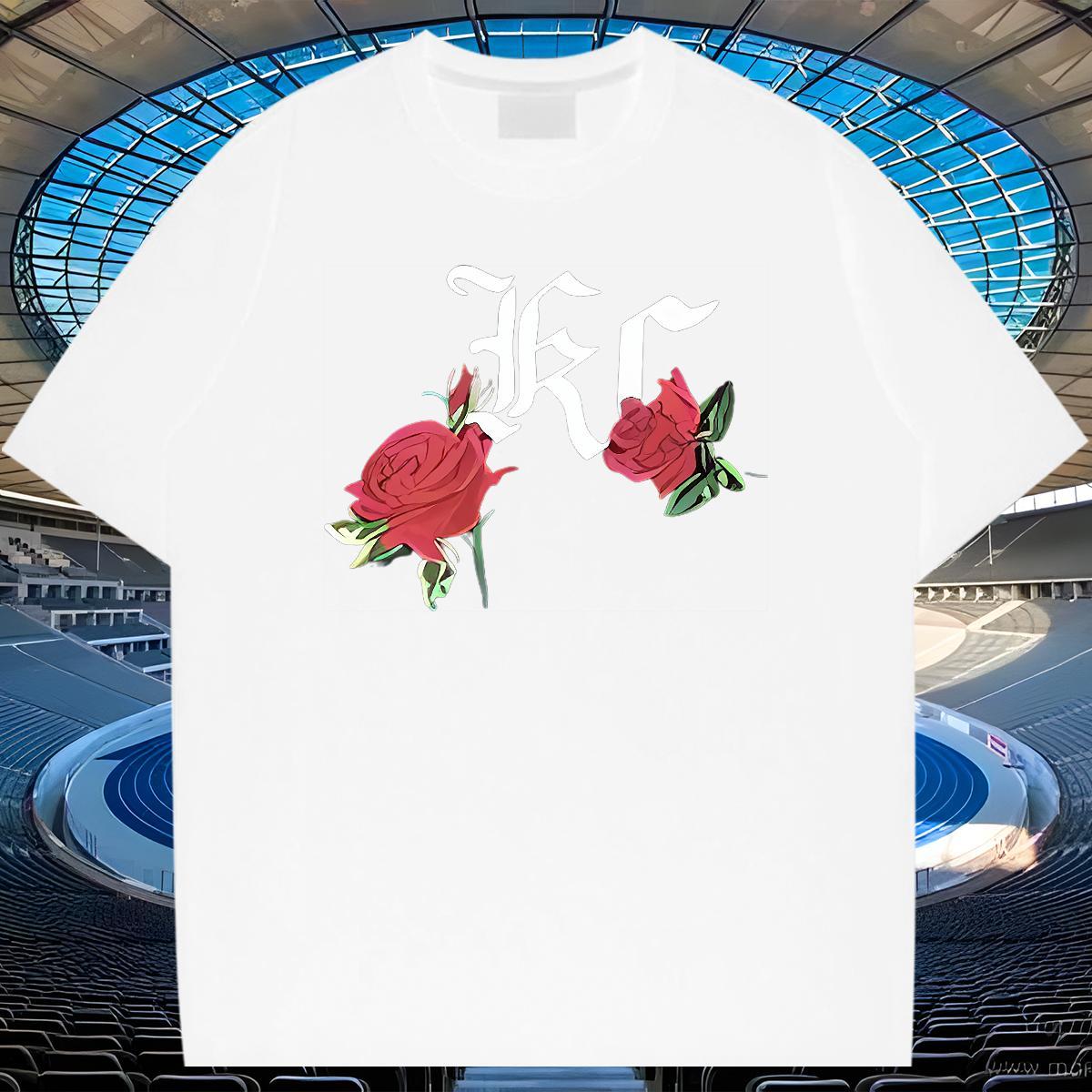 Unisex Men Tshirts Sports Casual 100% Cotton 230g Asian Size Short Sleeve Soft flower T-Shirts for Men Stylist Tops Shirt
