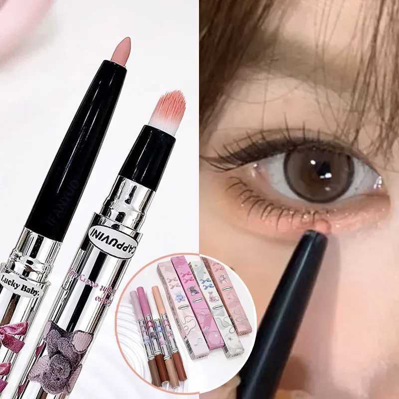 Double Head Silkworm Highlight Pencil Diamond Glitter Matte Natural Lying Silkworm Brightening Shadow Eyeliner Pen Korean Makeup Y240813