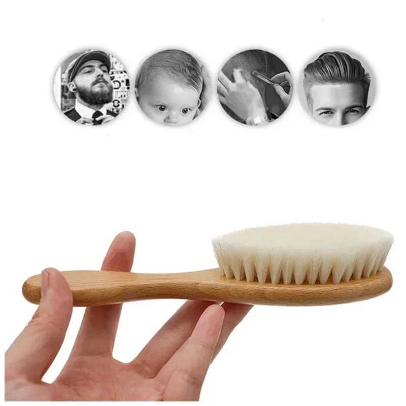 Newborn Wood Hair Comb Natural Wool Comb Hair Brush Baby Head Massager Portable Baby Accessories W240813