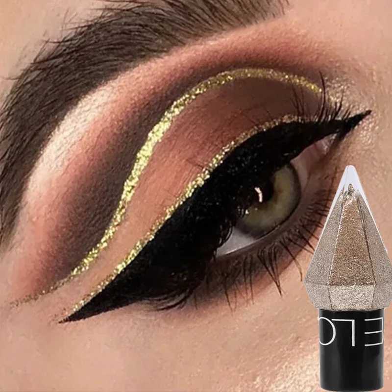 Pearlescent Diamond Gold Liquid Eyeshadow Eyeliner Stick Waterproof Glitter Sequins Rose Gold White Eyeliner Pen Korean Makeup Y240813