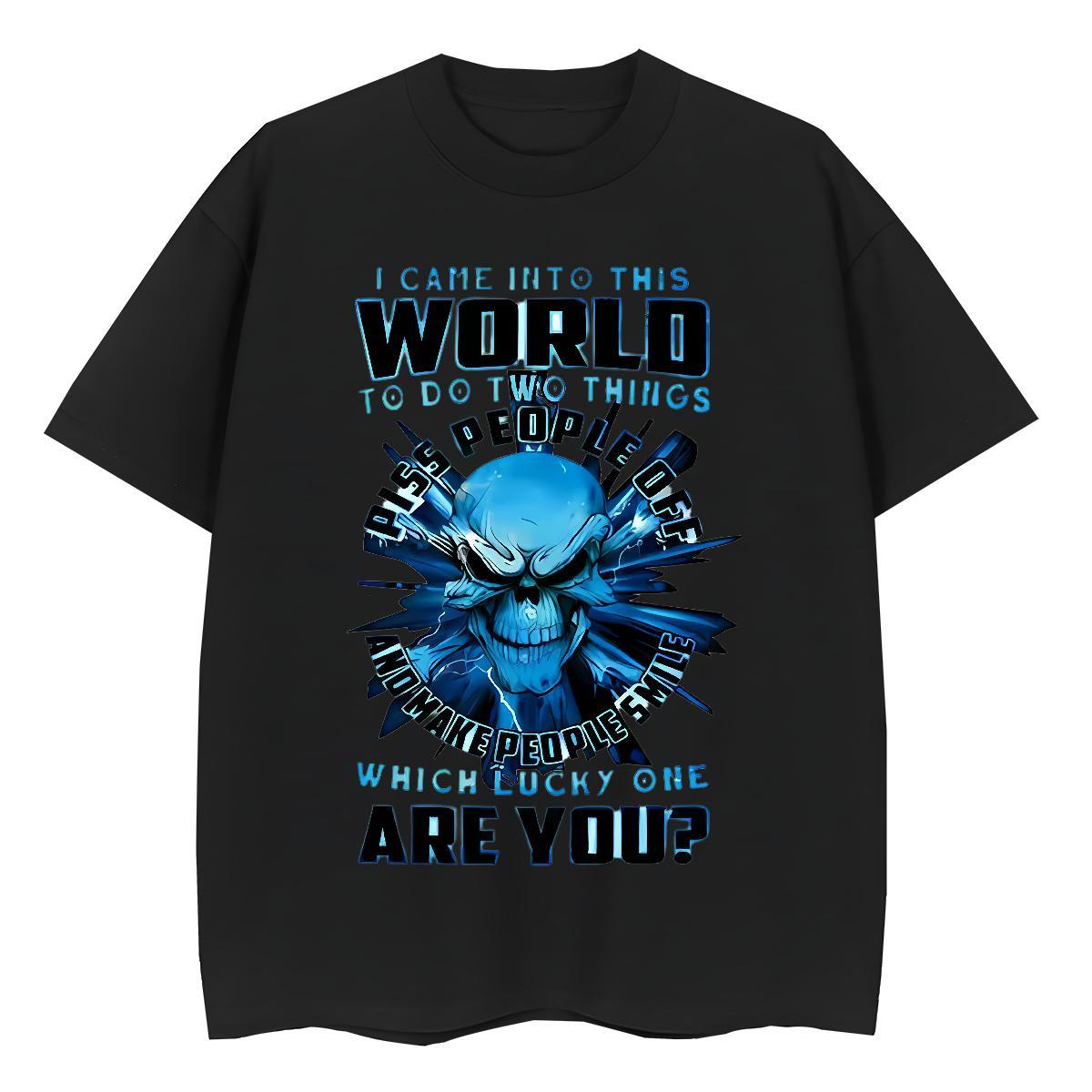 Popular Men Clothes T-Shirt Casual 230g Pure Cotton Plus Size Cartoon Breathable Short Sleeve letter Mens T Shirts Classic Tops Tees