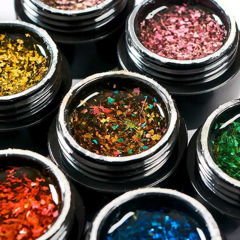 Mtssii 5ml Pink Dried Flower Gel Nail Polish Natural Flower Fairy Nail Art Gel Soak Off UV LED Painting Varnishes For NailsM240814