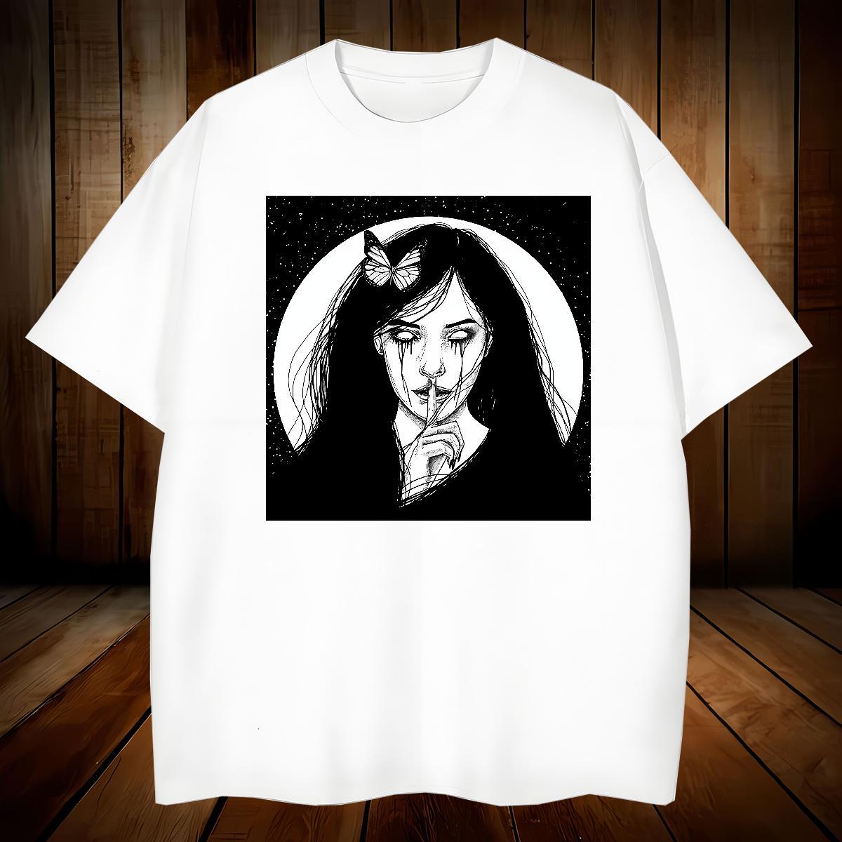 T-Shirts 100% Cotton 230g nun Home Outdoor Breathable Short Sleeve DIY Men Tees DIY Customized Popular Tops