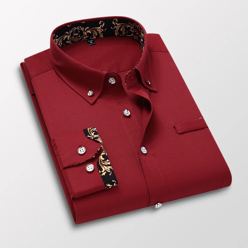 Mens Clothing Arrival Men Shirt Fashion Causal Long Sleeved Male Dress Social Business Cotton Shirt Soft Weeding White Shirts 240814