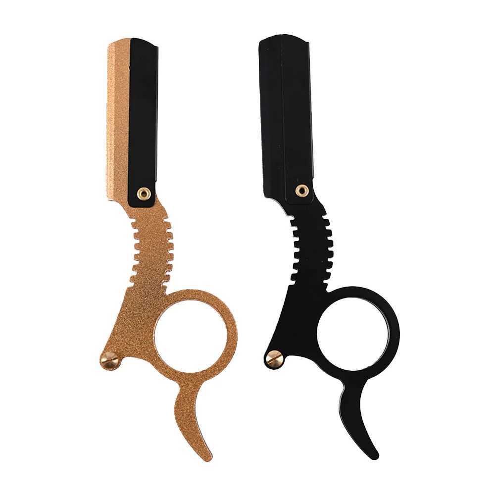 Straight Edge Barber Razor Haircut Beard Eyebrow Shaving Tool Manual Depilation Razor Not Include Razor Blade Safety RazorM240814