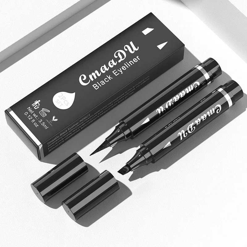 Black Waterproof Quick Drying Eyeliner Stamp Long-lasting Smooth Liquid Pencils Natural Arrow Eyeliner Eyes Beauty Cosmetics Y240813