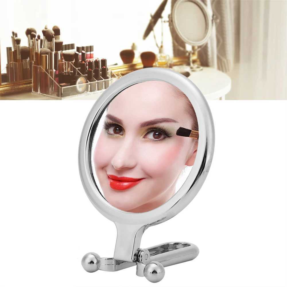 1 handheld magnifying makeup mirror foldable on both sides magnifying makeup mirror new makeup mirror for home desktop beauty W240813