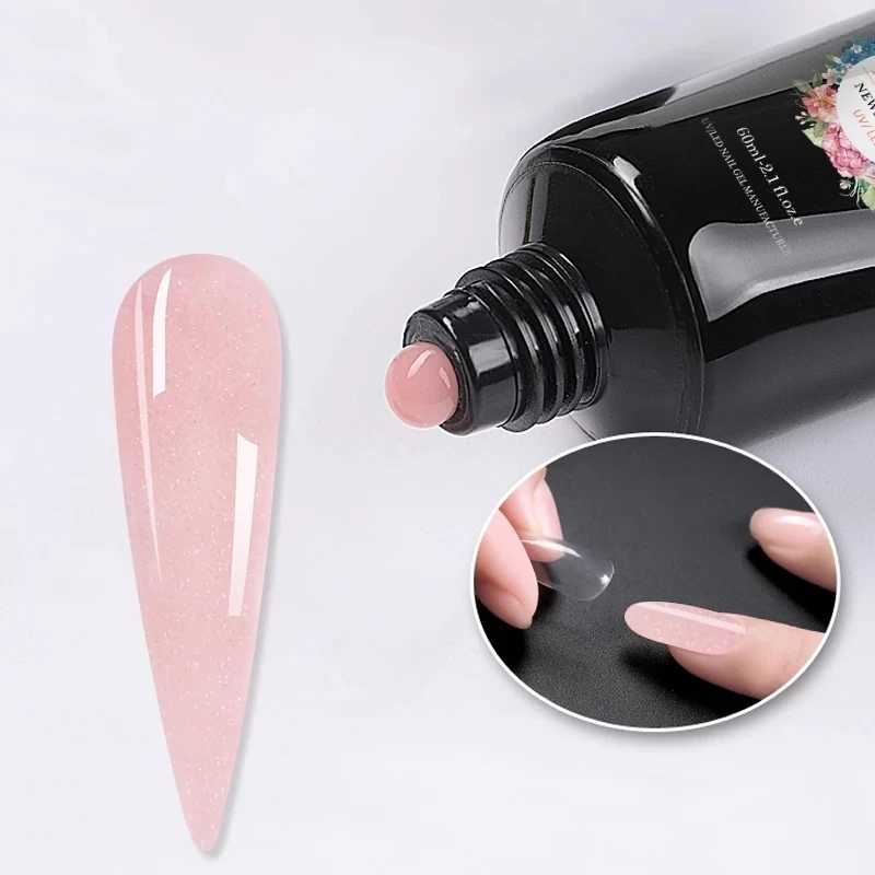 BOZLIN 60ML Poly Nail Gel Semi Permanent Acrylic Glitter Extension Crystal Nail Art Fast Builder Hybrid Varnish Soak Off UV GelM240814