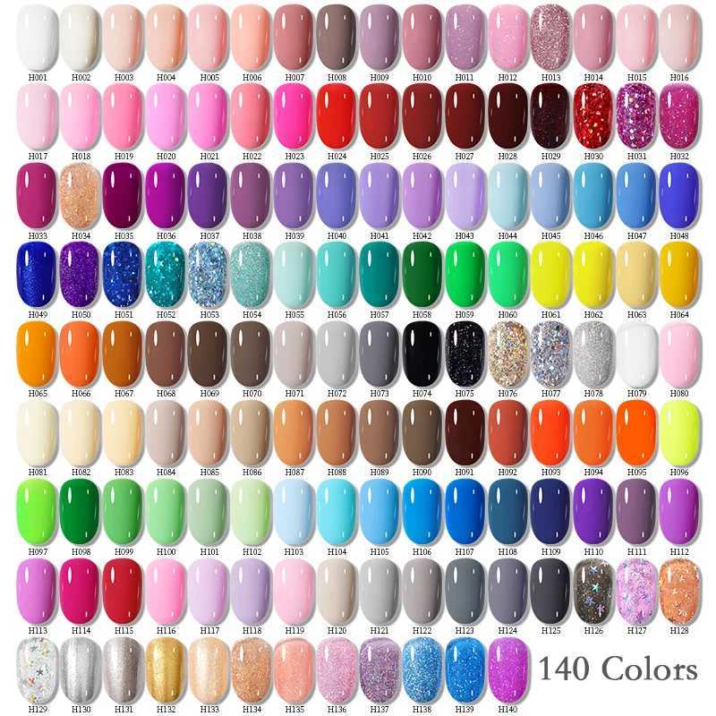 UR SUGAR 7ml Sparkling Flakes Glitter Tender Pink Hybrid Nail Gel Polish 140 Colors Semi-permanent Varnish Nail Art Base Top GelM240814