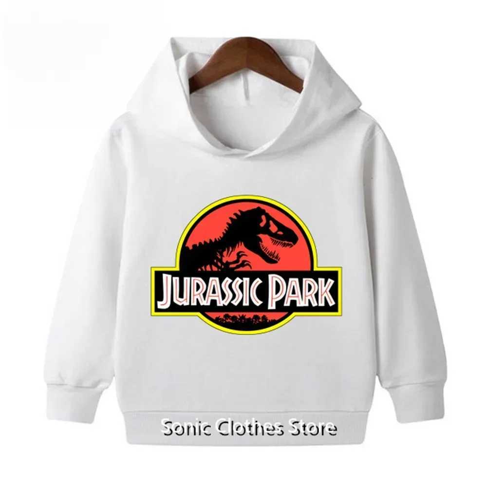 Jurassic Park Dinosaur Hoodie Kids Sweater Boys Girls Hoodie Suit Pullover Long Sleeve Spring and Autumn New Popular Anime MovieY240814