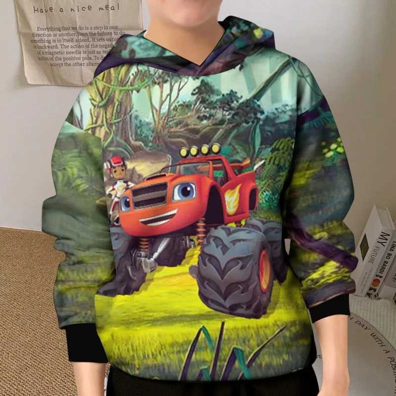 2024 Kids Clothes Cartoon Gaming Print Hoodie Kids Casual Pullover Cool Hip Hop Boy Sports Tops Building Blocks Graphic ClothingY240814