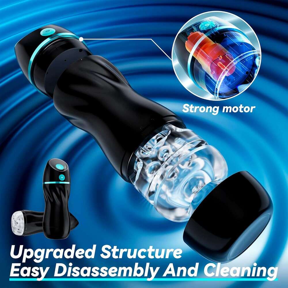 EINSEO Automatic Sucking Male Device - Upgraded Version with 7 Vibration and Suction Hands Free Pocket for Female Male Massager 3D Realistic Texture T