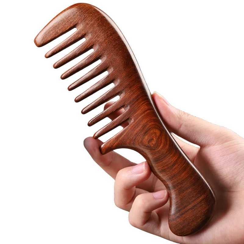 Natural Sandalwood Comb Anti static Wood Comb Massager Long and Wide Teeth Corner Removal Sandalwood Comb Hair Care Home Gifts W240813