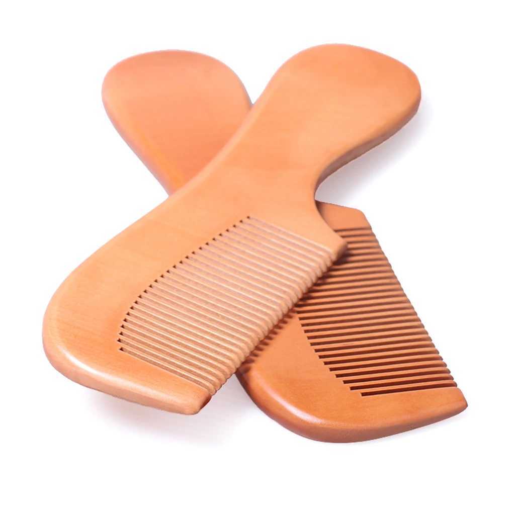 Wooden comb natural health care anti-static brush massager attractive styling tool used for home salon hairdressing W240813
