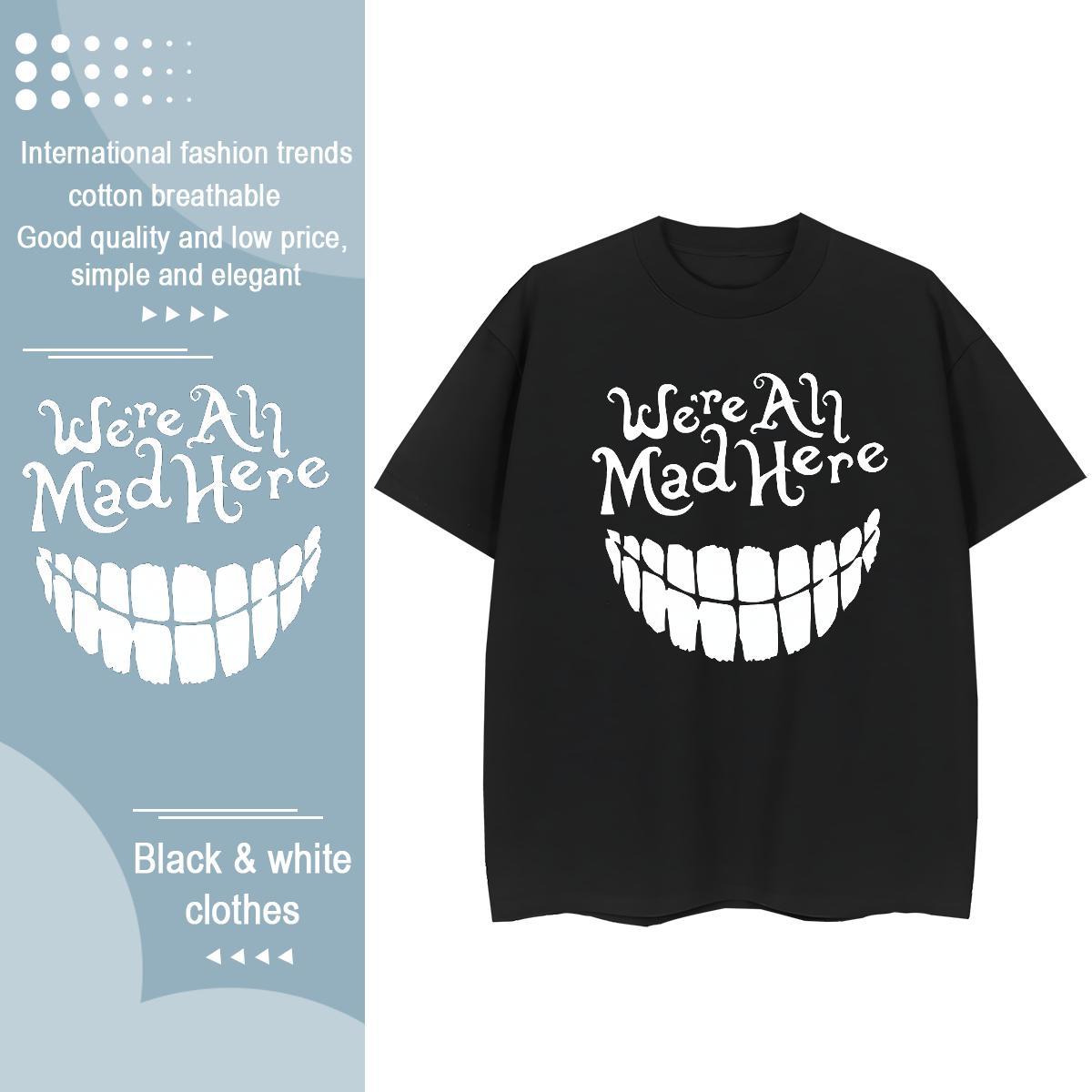 Loose T shirt halloween Breathable Short Sleeve Casual Daily Wear Black Oversized 230g 100% Cotton Men Tshirts Fashion Design Tops Shirt