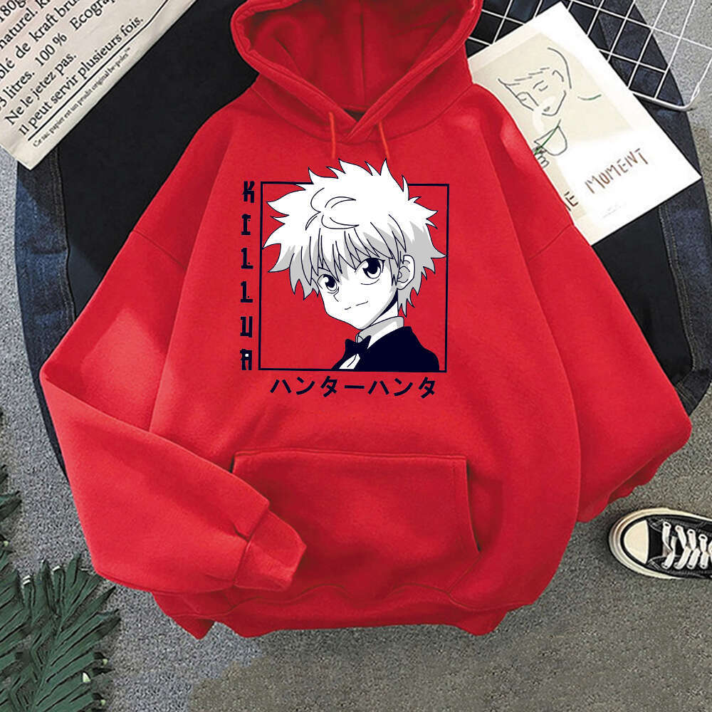 X Killua Hunter Hot Anime Plus Size Hoodie Men Women Sweatshirts Ulzzang Haruku Unisex Long Sleeve Casual Streetwear