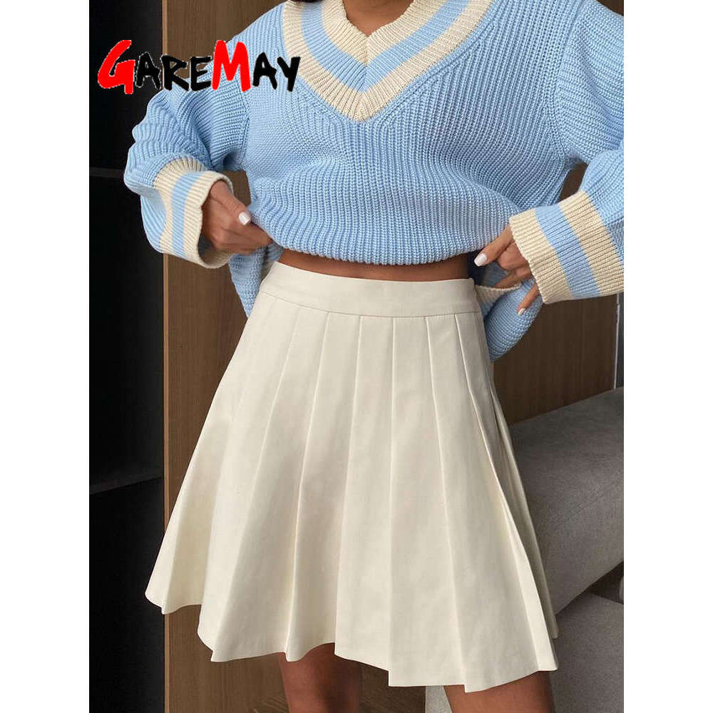 Women's Short Pleated High Waist Mini Tennis Skirt with Shorts Solid Casual A Line School Summer Skirts for Women s s