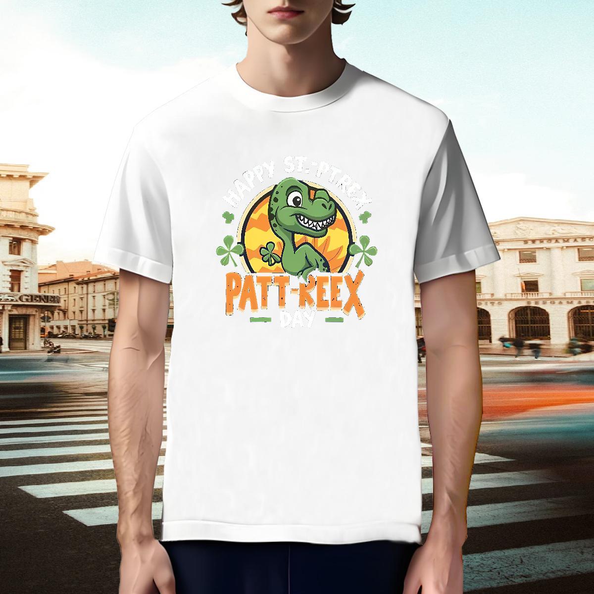 Designer T-Shirts for Men dinosaur Breathable Crew Neck Sport Graphic 230g Pure Cotton Men Clothes T-Shirt Fashion New Wear