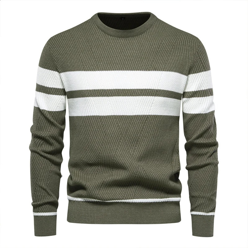 Autumn Winter Y2K Fashion Korean Harajuku Sweaters Men Knitting Tops Long Sleeve Male Clothes Patchwork Pullover Casual Knitwear 240821