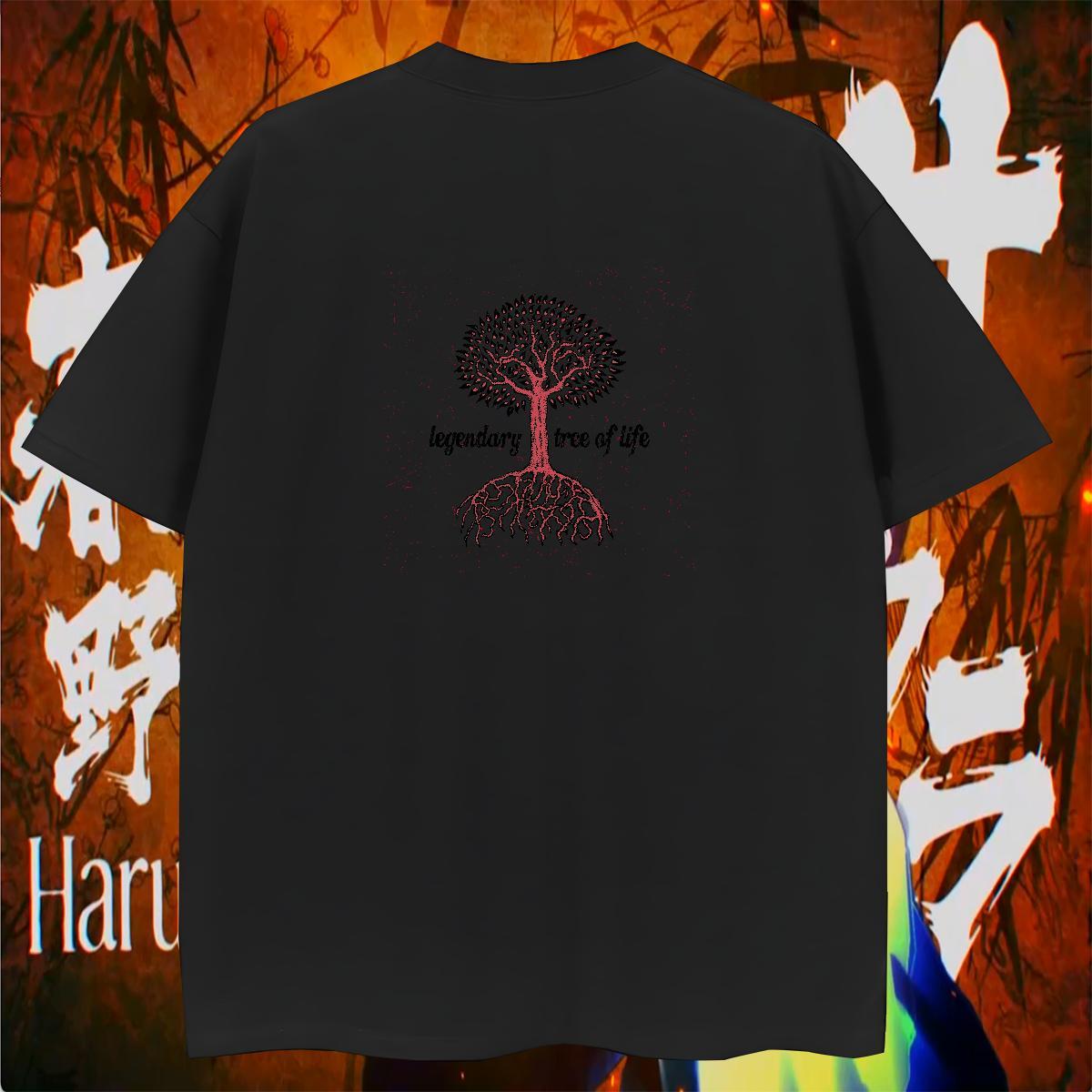 T shirt 100% Cotton 230g tree Street Casual Crew Neck Breathable Black White Men Tshirts Fashion Casual Popular Top Tees