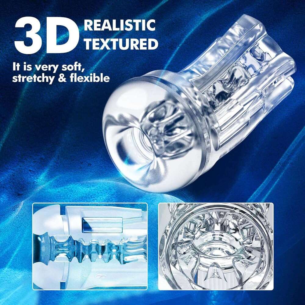 Men's Automatic Sucker - Upgraded men's cup with 10 vibration and suction modes, hands-free adult sex toy Stroker Pocket Pussy with 3D textu