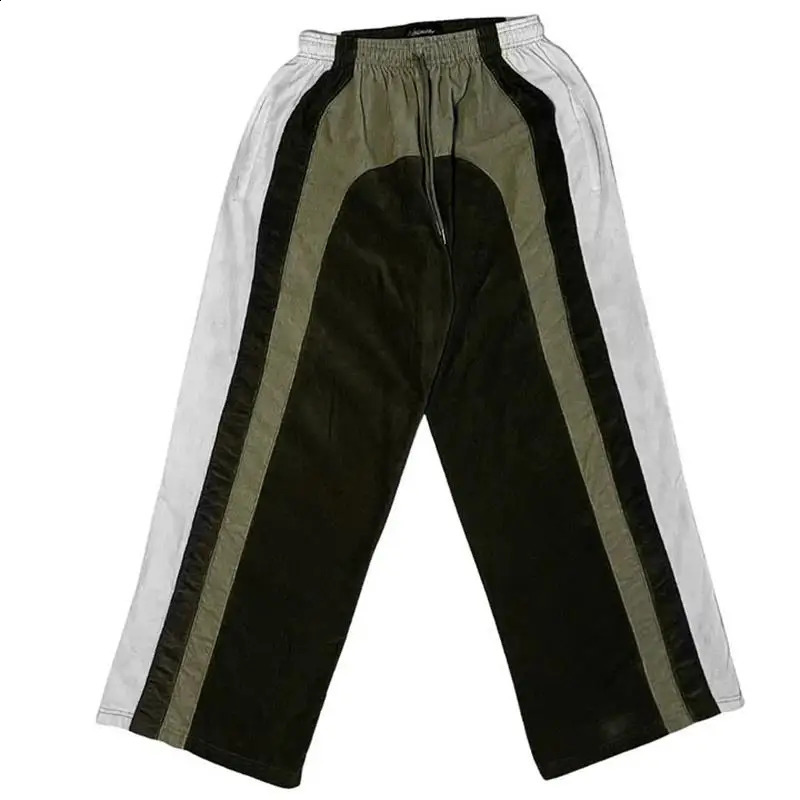 Women Spring Retro Solid Loose Drawstring Trousers Casual Joggers Baggy Wide Leg Sweatpants Mid Waist Sporty Y2k Female Clothes 240819