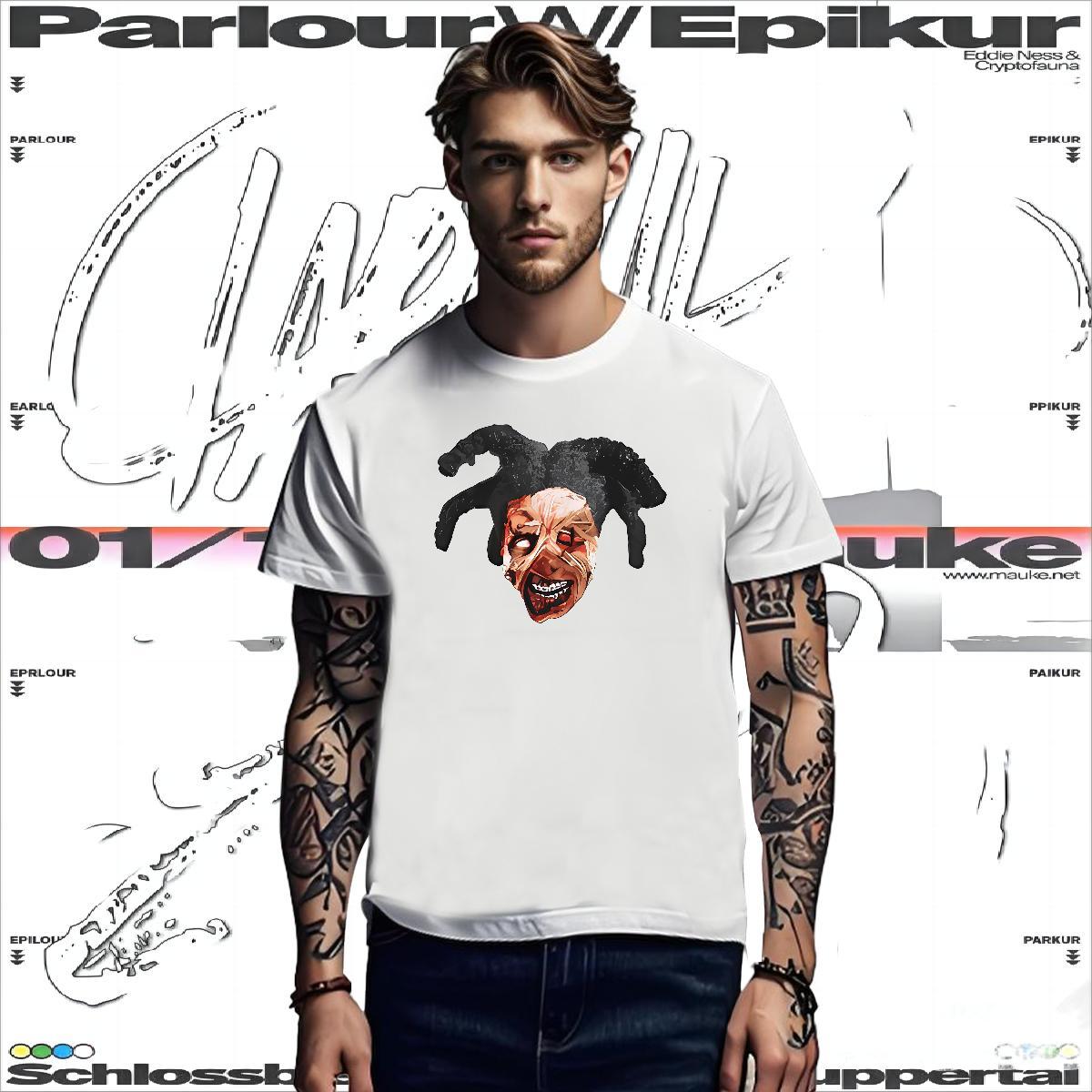 T-Shirts 230g Cotton Terror High Street Hip Hop Short Sleeve O-Neck Custom Printed Men Clothes T-Shirt 2024 DIY High Quality Tshirts