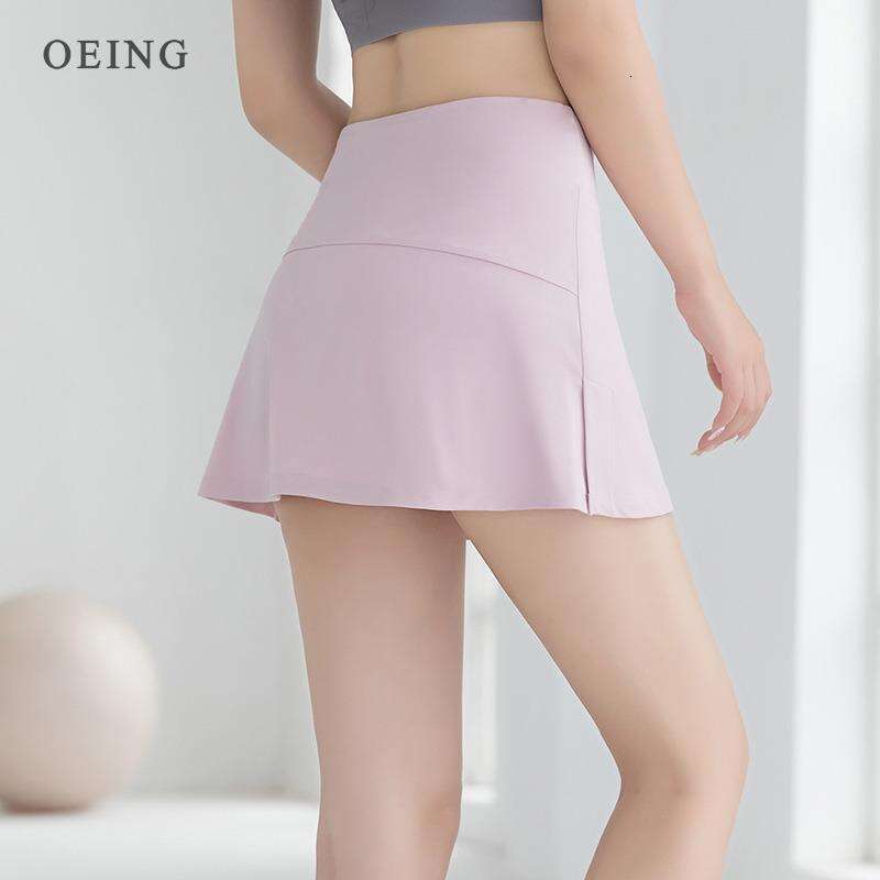 2 Women In 1 Running Sports Skirts Elastic Loose Quick Dry High Waist Golf Tennis Skorts Gym Yoga Shorts Fiess Sportswear wear
