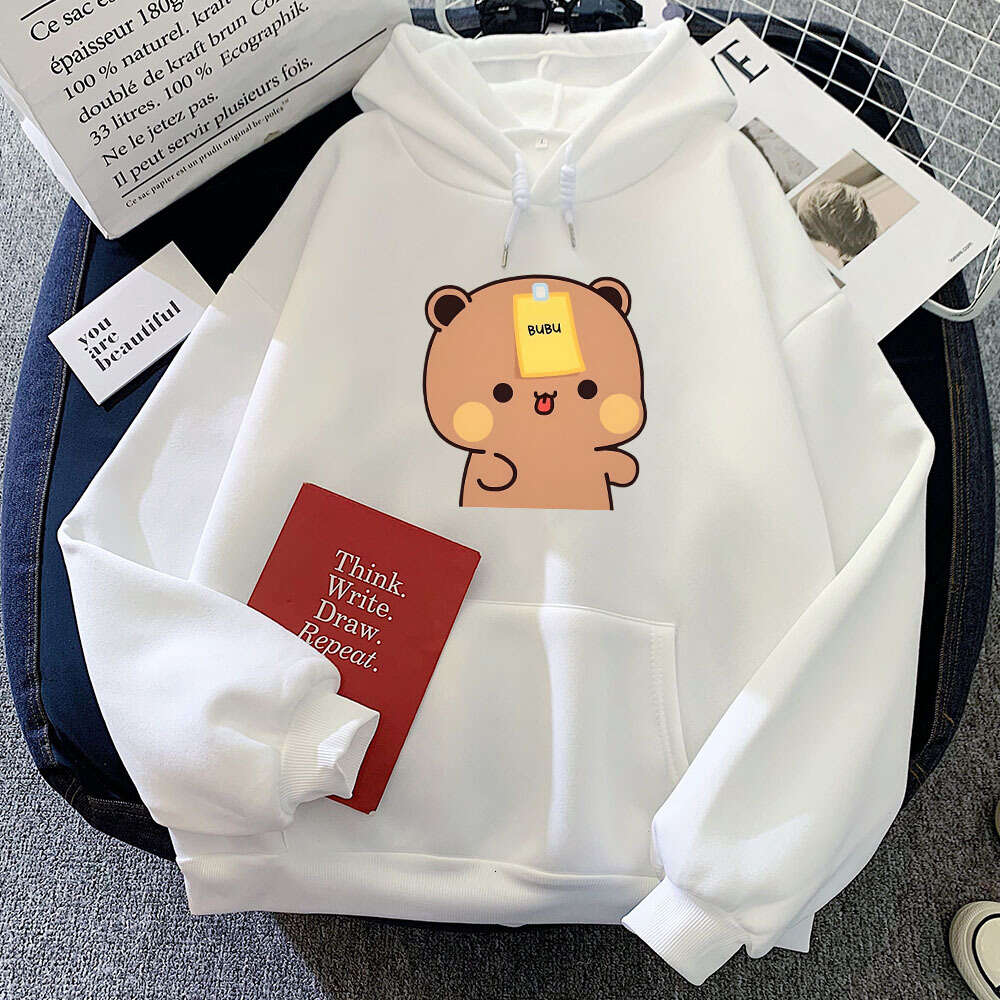 Aesthetic Men Trendy Hoodies Panda Bear Bubu Dudu Cute Print Hoodie Plus Size Sweatshirt Comfortable Personality Pullover