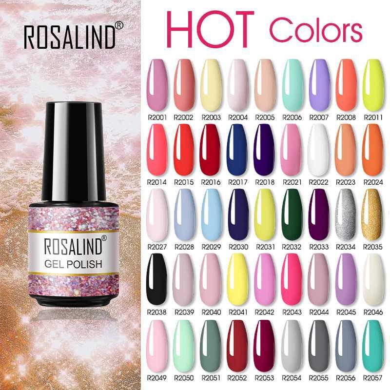 ROSALIND Gel Nail Polish Semi Permanent Hybrid Varnishes Nail Art Base Matte Top Coat Need UV Lamp Soak Off Nail Gel PolishM240814