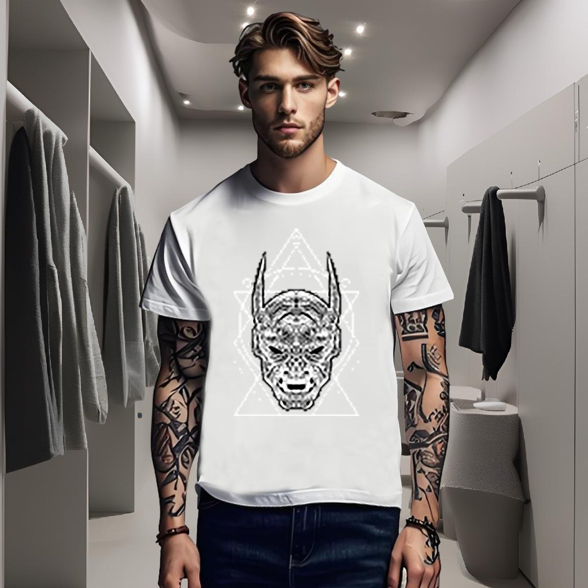 T Shirts Men 100% Cotton 230g painting Casual Short Sleeve O-Neck Plus Size Cartoon Men Clothes T-Shirt DIY Customized Soft Top Tees