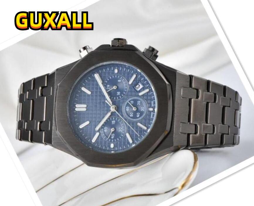 Good Looking Automatic Date Men Stopwatch Watches 43MM Luxury Full Stainless Steel Band Quartz Clock Business Not Mechanical Watch Christmas Valentine's gifts
