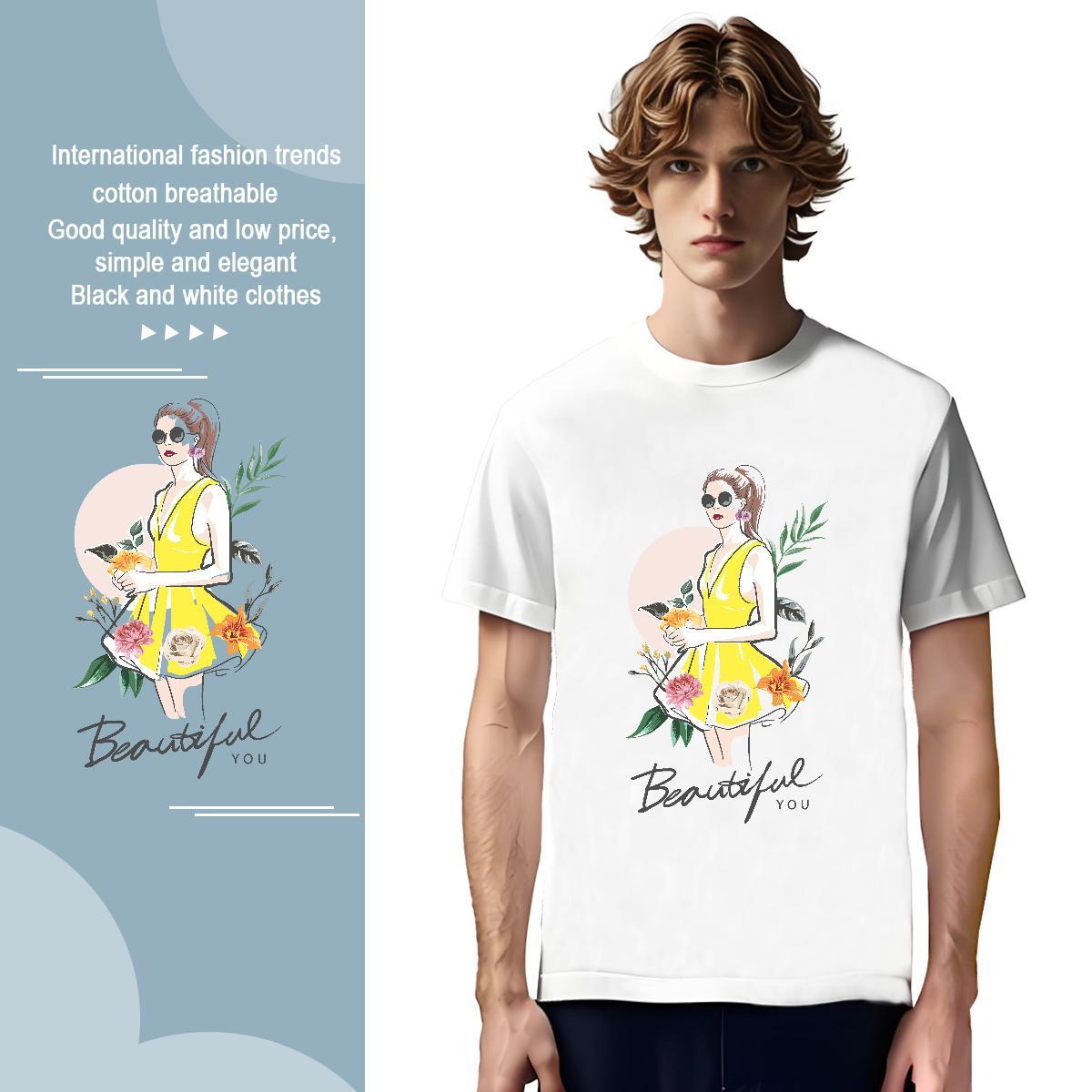 T shirt 230g Cotton person Sports Casual Breathable Crew Neck Oversized 4XL Men Tshirts Designer Fashion Cool Design Tees Shirts