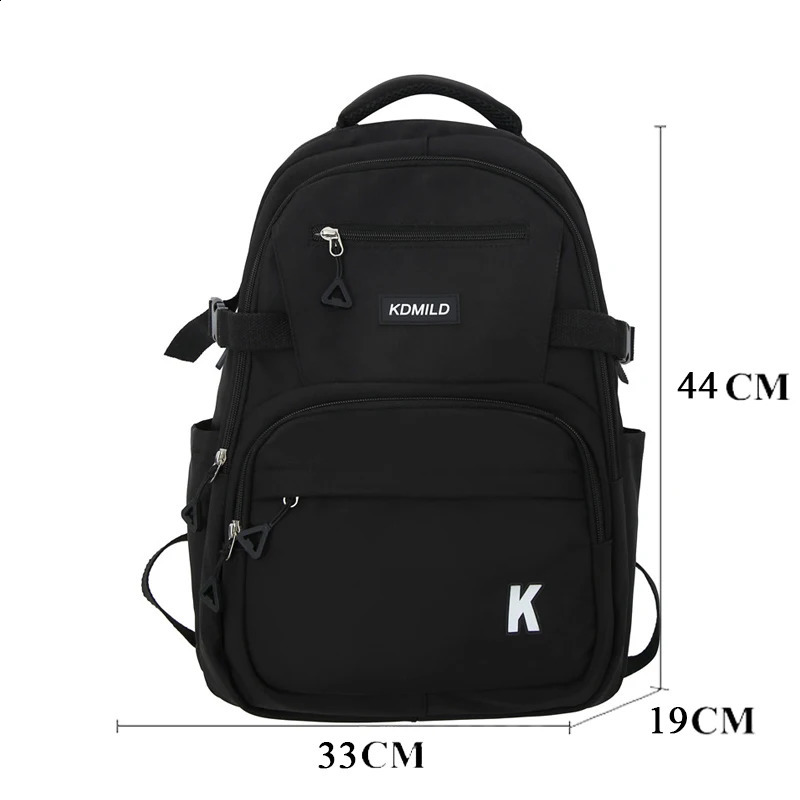 JOYPESSIE Fashion Waterproof Bookbag for High School School Bag Nylon Black Backpack Women Laptop Mochila 240813