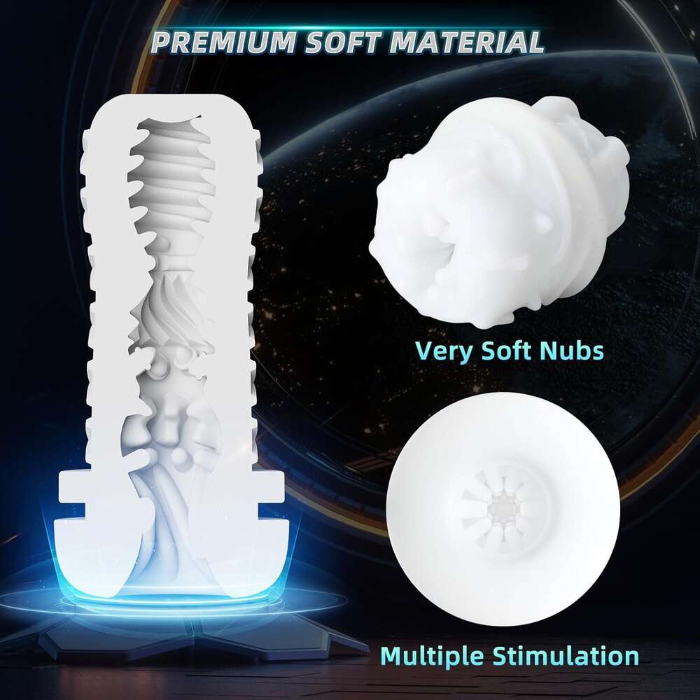 Male sex toy - Male sex toy pump with 3 suction cups and 4 vibrations, male sex toy with 3D sleeve, hands-free adult toy, silicone shell male massager
