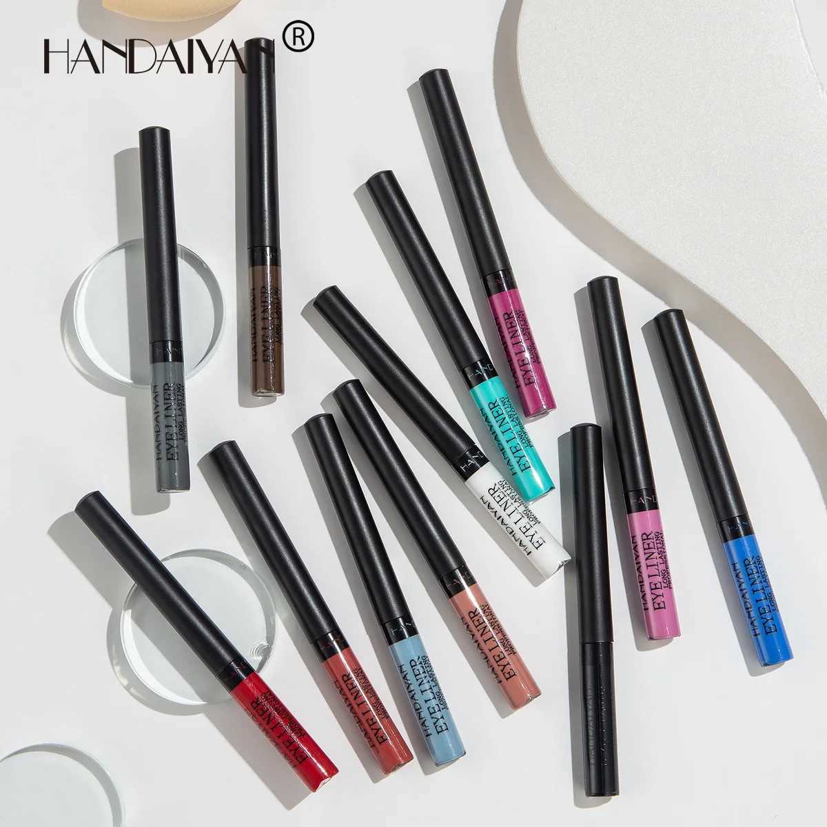 HANDAIYAN 12 Color Matte Eyeliner Kit Makeup Waterproof Colorful UV Light Neon Eye Liner Pen Eye Make Up Cosmetics Eyeliners Set Y240813